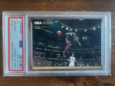 2012 PANINI HOOPS COURTSIDE #14 LEBRON JAMES MIAMI HEAT GEM MINT PSA 10 POP 24 - Image 1 of 3