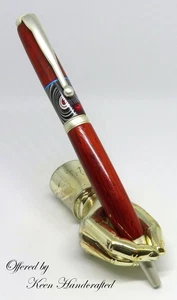 cx - Penna comoda in raso Padauk segmentato fatta a mano Keen - Foto 1 di 5