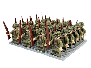 24 Stck. WW2 Militär Figuren Set (USA, UK, GER, FRA, SOWJET), DIY Kinder Spielzeug Geschenk - Bild 1 von 35