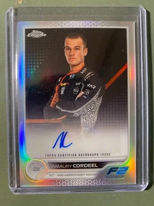2022 Topps Chrome F1 Amaury Cordeel autógrafo refractor F2 Van Amersfoort CAC-AC - Imagen 1 de 2