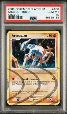 PSA 10 GEM MINT 2009 POKEMON PLATINUM ARCEUS #AR8 ARCEUS-HOLO LOW POP! RARE 💎 - Image 1 of 4