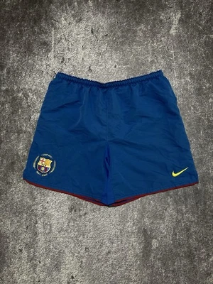 Nike Barcelona 2007 2008 Home Sz M Football Soccer Shorts Blokcore - Image 1 of 4