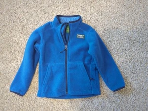 LL Beans Kids Size 4 Blue Fleece Full Zip Jacket - Picture 1 of 5