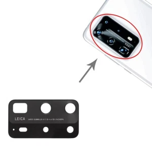 VETRO VETRINO FOTOCAMERA POSTERIORE per HUAWEI P40 PRO PLUS ELS-TN00 / P40+ NERO - Foto 1 di 3