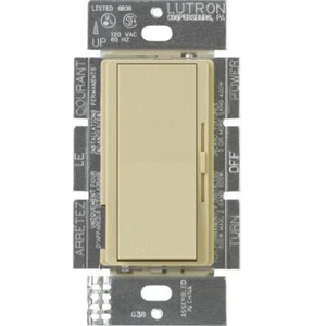 Diva Dimmer Switch for Electronic Low Voltage, 300-Watt/Single-Pole, Ivory - Picture 1 of 4