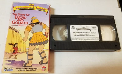 📼 VINTAGE 📼 Beginner's Bible David & Goliath 📼 (VHS, 1995) 📼 TESTED 📼 - Image 1 of 2