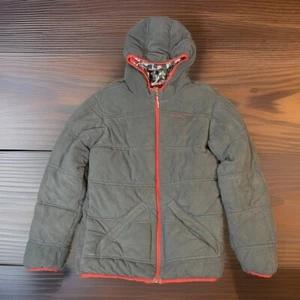 Columbia Jacket Youth XL 18/20 Gray Red Reversible Puffer Full Zip Insulated - Picture 1 of 18