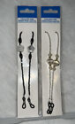 Lot of 2 - Sunglasses Necklace Cords Eyeglasses Jewelry Beads Black / White NEW