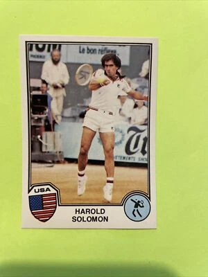 Original 1982 Image Sticker Panini Superstars Tennis Harold Solomon - Photo 1/2
