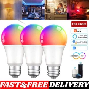 E27 Zigbee3.0 Smart Light Bulb RGB+CW9-18W Smart Life-APP for Alexa&Google Home - Picture 1 of 19