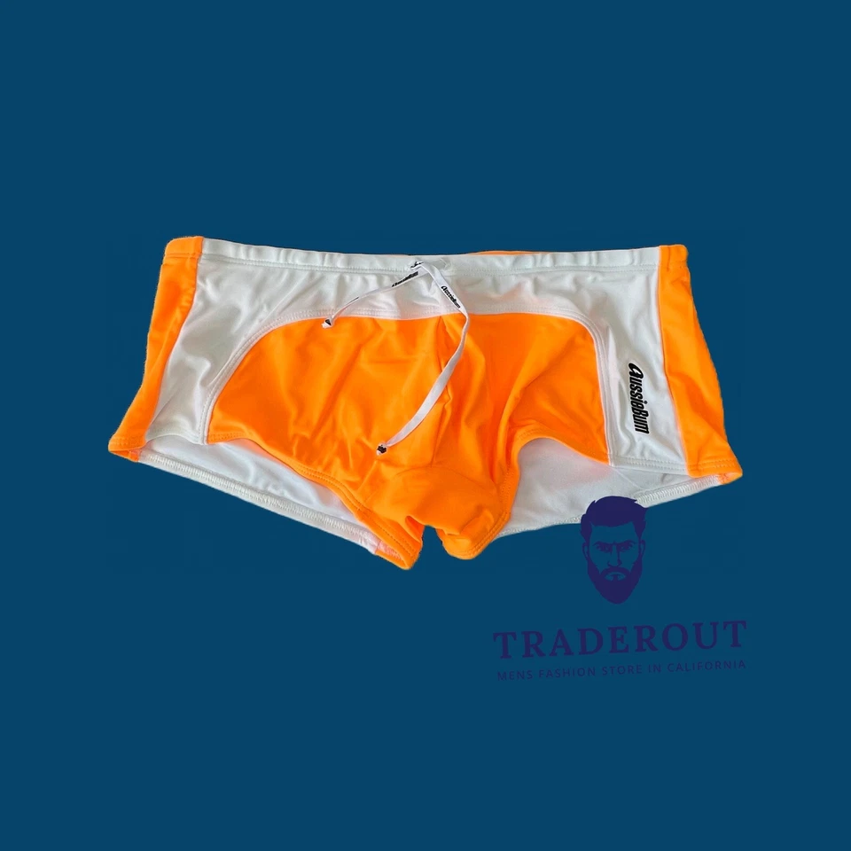 AussieBum Mens gibsons orange handlebar swim trunk Swimwear Size M L XL - Image 1 of 4