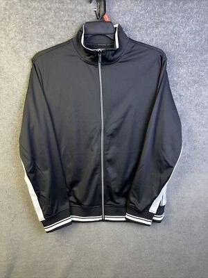 Athletic Works Men’s Track Jacket Black  Size Large Zipper Pockets Lined - Image 1 of 4