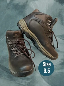 Ozark Trail Mens Waterproof Hiking Boots Leather Size 9-1/2 Brown Hunting Casual - Picture 1 of 9