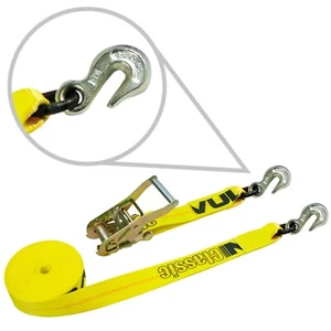 Correa de trinquete VULCAN - ganchos de agarre de cadena - 2" x 30' - 3300 lbs SWL - Imagen 1 de 9