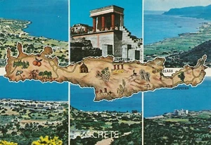 AK MAP, Landkarte, Umgebungskarte **INSEL KRETA** I - Bild 1 von 2