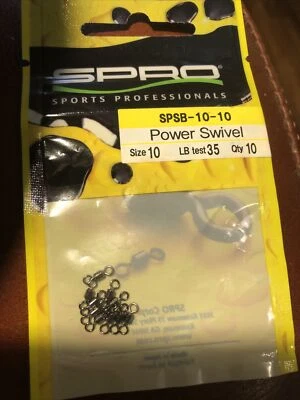 NEW! Spro Power Swivel-Pack of 10 (Black, Size 10) SPSB-10-10 - Image 1 of 4