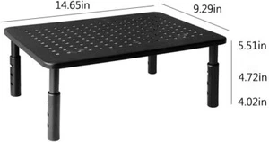 Powder Coated Steel Metal Desk Monitor Stand and Riser, 3 Height Adjustable, New - Picture 1 of 3