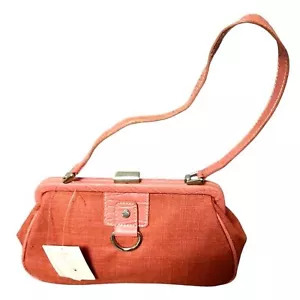 Tommy Hilfiger NWT Y2K Mixed Business Coral Mini Pocketbook Handbag - Picture 1 of 12