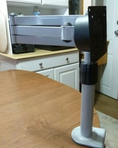 PRE-OWNED DUAL-SWIVEL MONITOR ARM , GRAY - Picture 1 of 3