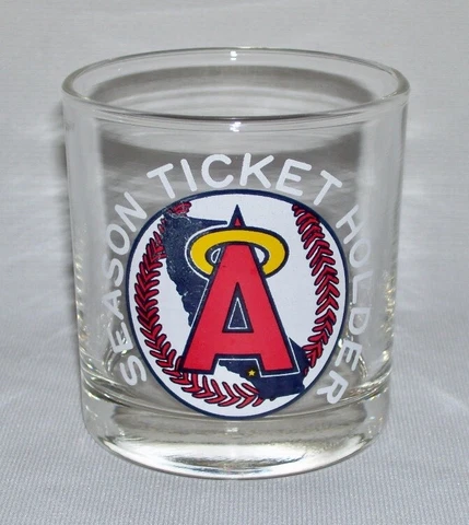 LOS ANGELES ANGELS ~ 7 Oz. "SEASON TICKET HOLDER" Whiskey-Old Fashioned Glass Cover