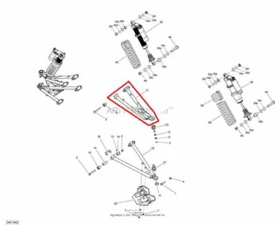 NEW OEM CAN-AM MAVERICK MAX XXC FRONT UPPER CONTROL A ARM RED Foto 1 de 2