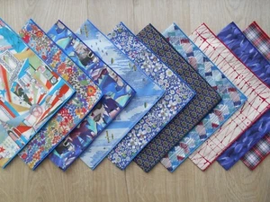 LIBERTY HANDKERCHIEF TANA LAWN - LARGE SIZE - MENS LADIES - PLAIN WHITE - TARTAN - Foto 1 di 40