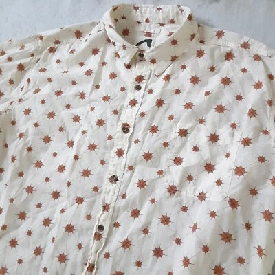 Camisa geométrica Mountain Khakis Jackson Hole para hombre 2XL XXL manga corta con botones Foto 1 de 4