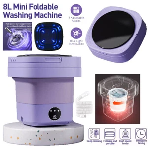 Portable Washing Machine Mini Washer Foldable Washer and Spin Dryer Small Travel - Picture 1 of 20