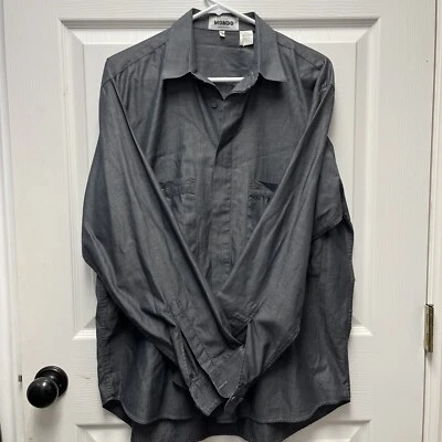 Mondo Italy solid gray button down shirt Men’s size M - Image 1 of 4