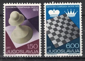 YUGOSLAVIA:1972 SC#1114-15 MNH Men’s and 5th Women’s Chess Olympiad AP888 - Picture 1 of 2