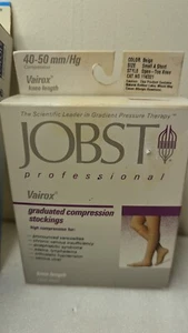JOBST Vairox 40-50mmHg Open Toe Kniestrümpfe mit Reißverschluss Gr: Small A Short Beige - Bild 1 von 4