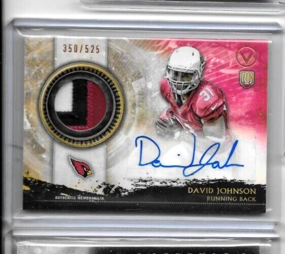 DAVID JOHNSON 2015 TOPPS VICTORY WORN 3 COLOR PATCH,& CERTIFIED AUTO#/525 ~ RC - Image 1 of 1