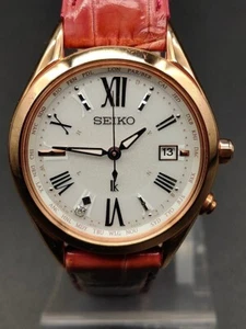 SEIKO LUKIA Titanium Model Solor Radio Women's Watch SSQV042 USED - Picture 1 of 13
