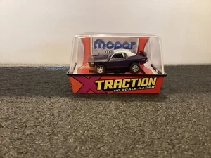 JOHNNY LIGHTNING XTRACTION HO SLOT CAR 1971 DODGE CHALLENGER (PURPLE/WHITE TOP) - Picture 1 of 3