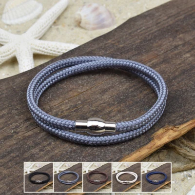 ❦ Armband AXEL | Segeltau | 4 mm | Surfer | Magnetverschluss | 01 ❦ - Bild 1 von 3