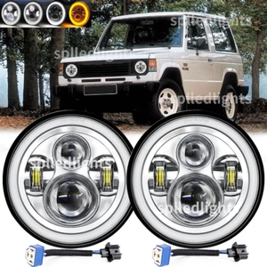 7" Inch LED Headlights Round High Low Beam DRL fit 1970-1991 Mitsubishi Montero - Picture 1 of 8