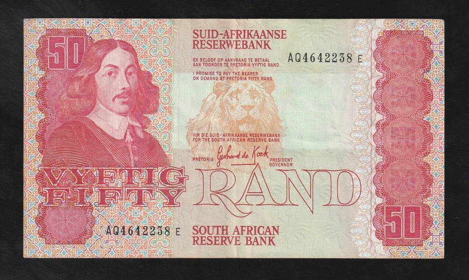 🇿🇦 South Africa 50 Rand 1984, P-122a, * Jan Van Riebeeck *** - Image 1 of 2