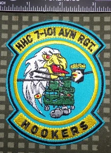 US Army HQ Company 7th Battalion 101st Aviation Regiment Hookers Patch - Picture 1 of 1