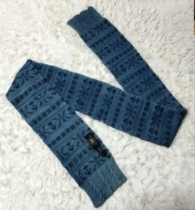 RRL RALPH LAUREN men's ethnic cotton shawl scarf indigo Casual stylish USED - Picture 1 of 19