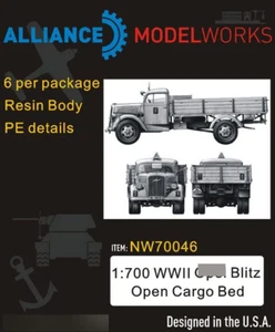 1/700 Scale WWII German Blitz Open Cargo Bed (6pcs), (resin+metal) NW70046 - Picture 1 of 5