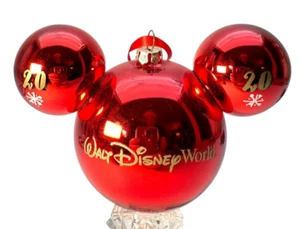 2020 Walt Disney Mickey Mouse Icon Glass Ball Ear Ornament - Picture 1 of 3