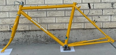 Cuadro y horquilla de bicicleta de montaña cromoly 1987 amarillo diamante ascenso trasero bicicleta de 18" Foto 1 de 4