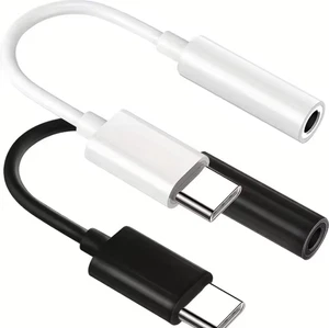 USB Type C auf 3.5 mm Klinkenbuchse Audio AUX Adapter Kopfhörer - Bild 1 von 7