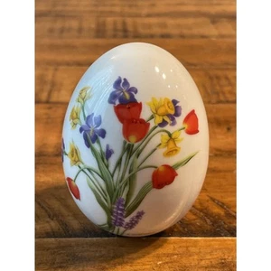 1988 Avon Gifts of Nature "SPRING'S BRILLIANCE" Porcelain Egg -Japan - Mint Cond - Picture 1 of 13