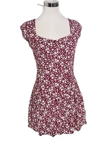 Vestido Reformation Olencia Rojo Talla 6 Floral Mini Cóctel Fiesta Noche Femenino - Imagen 1 de 8