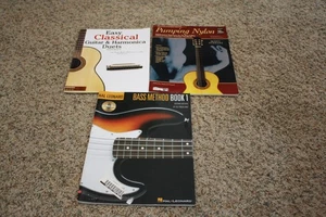 lote de 3 cancioneros de guitarra Pumping Nylon Bass Method Book 1 guitarra clásica fácil - Imagen 1 de 10