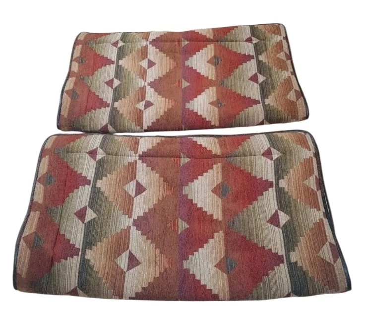 Croscill Santa Fe Aztec 2 Chenille Pillow Shams Quilted  Southwestern Sz 27 X21  - Image 1 of 4