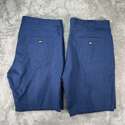 Dickies Utility Shorts 44 Navy Blue Flex Canvas Regular Fit Workwear Lot Of 2 - Image 1 of 4