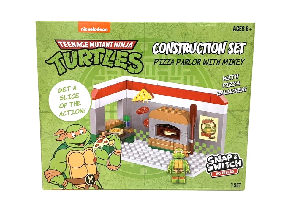 Teenage Mutant Ninja Turtles Construction Set Pizza Parlor W/ Michelangelo TMNT - Image 1 of 1