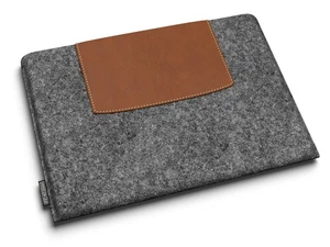 Funda de fieltro para MacBook Air *TODOS LOS MODELOS* con cuero, hecha en el Reino Unido, AJUSTE PERFECTO - Imagen 1 de 4